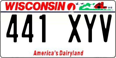 WI license plate 441XYV