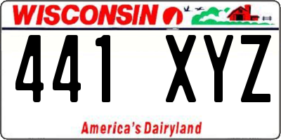 WI license plate 441XYZ