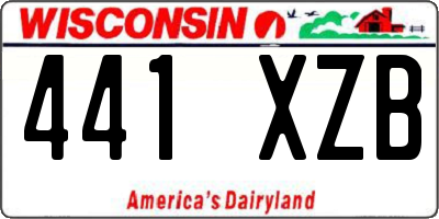 WI license plate 441XZB