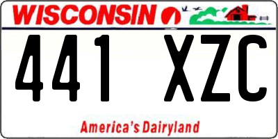 WI license plate 441XZC