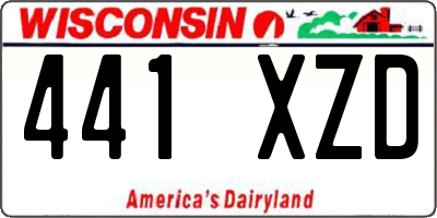 WI license plate 441XZD