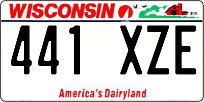 WI license plate 441XZE