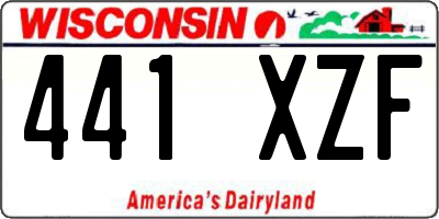 WI license plate 441XZF