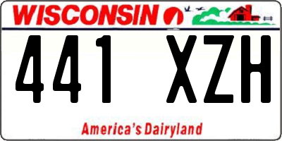 WI license plate 441XZH
