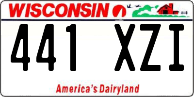WI license plate 441XZI