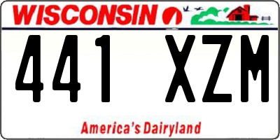 WI license plate 441XZM