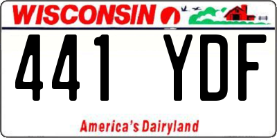 WI license plate 441YDF