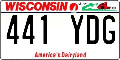 WI license plate 441YDG