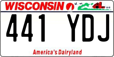 WI license plate 441YDJ