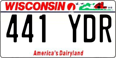 WI license plate 441YDR
