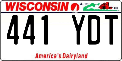 WI license plate 441YDT