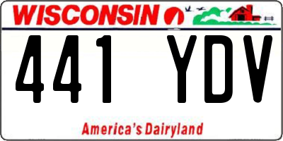 WI license plate 441YDV