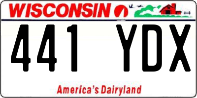 WI license plate 441YDX