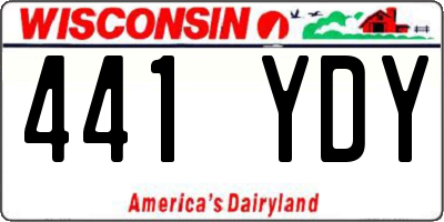 WI license plate 441YDY