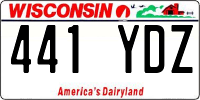 WI license plate 441YDZ