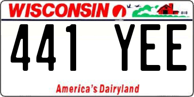 WI license plate 441YEE