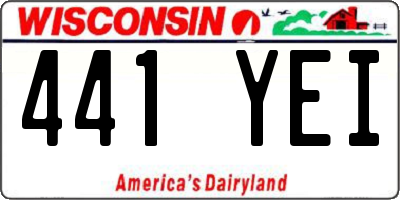 WI license plate 441YEI