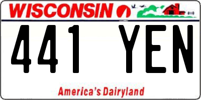 WI license plate 441YEN