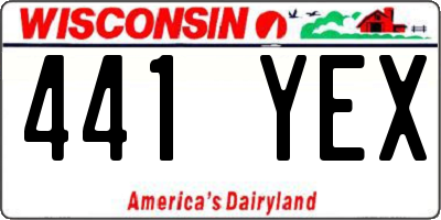 WI license plate 441YEX