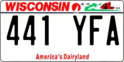 WI license plate 441YFA