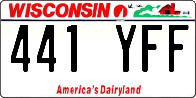 WI license plate 441YFF