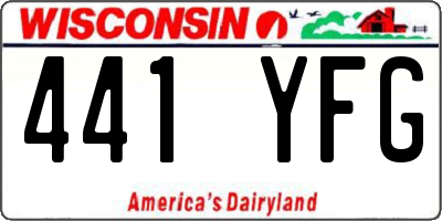 WI license plate 441YFG