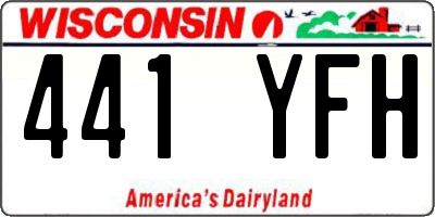 WI license plate 441YFH