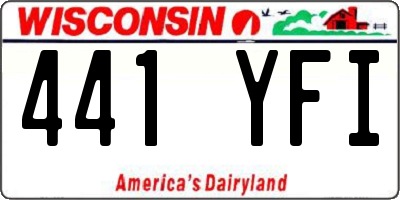 WI license plate 441YFI