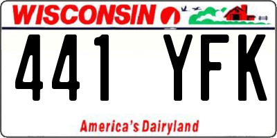 WI license plate 441YFK