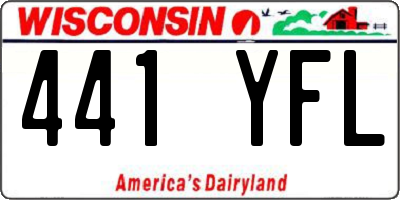 WI license plate 441YFL