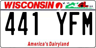 WI license plate 441YFM