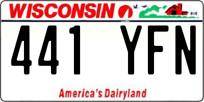 WI license plate 441YFN