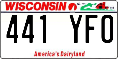 WI license plate 441YFO