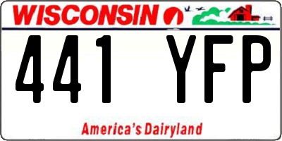 WI license plate 441YFP