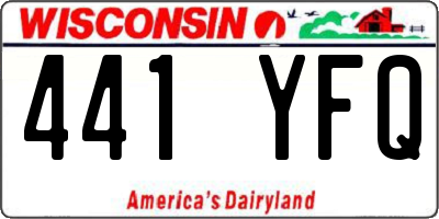 WI license plate 441YFQ