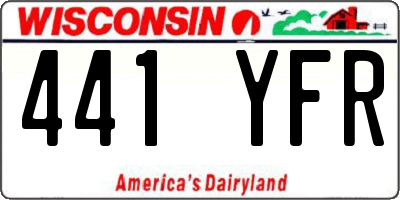 WI license plate 441YFR