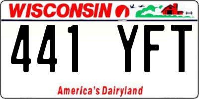 WI license plate 441YFT