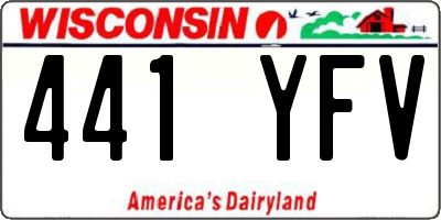 WI license plate 441YFV