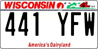 WI license plate 441YFW