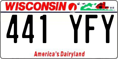 WI license plate 441YFY