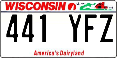 WI license plate 441YFZ
