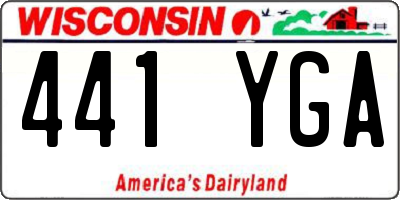 WI license plate 441YGA