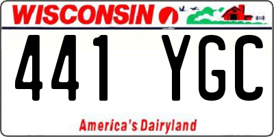 WI license plate 441YGC