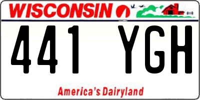 WI license plate 441YGH