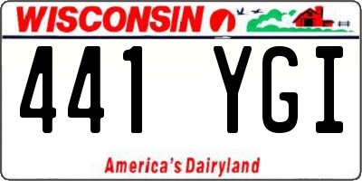 WI license plate 441YGI