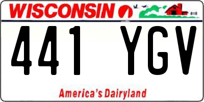 WI license plate 441YGV