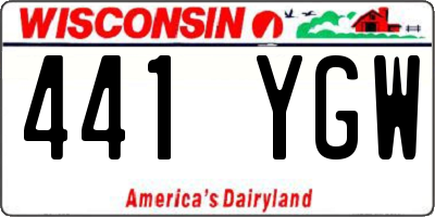 WI license plate 441YGW