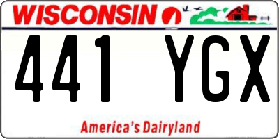 WI license plate 441YGX