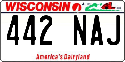 WI license plate 442NAJ