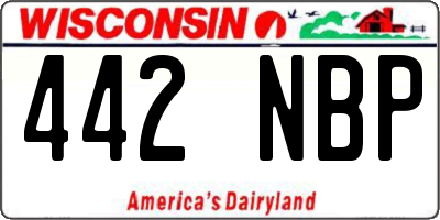 WI license plate 442NBP